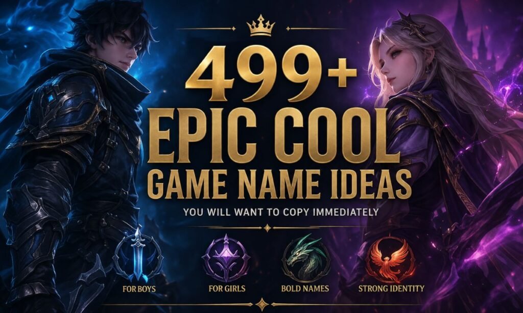 499+ Epic Cool Game Name Ideas You Will Want To Copy Immediately
