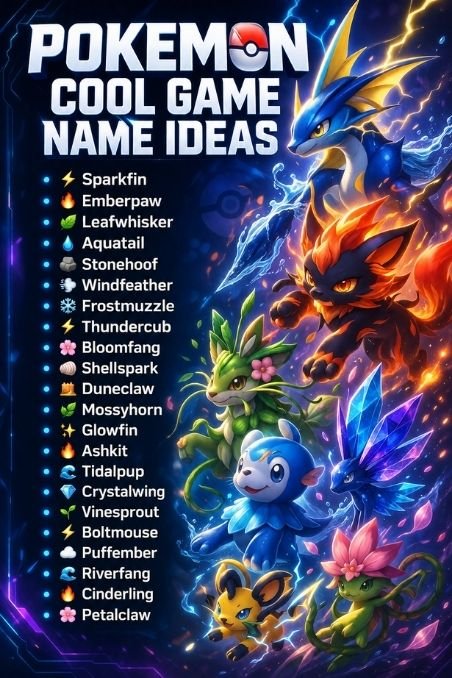 Pokemon Cool Game Name Ideas